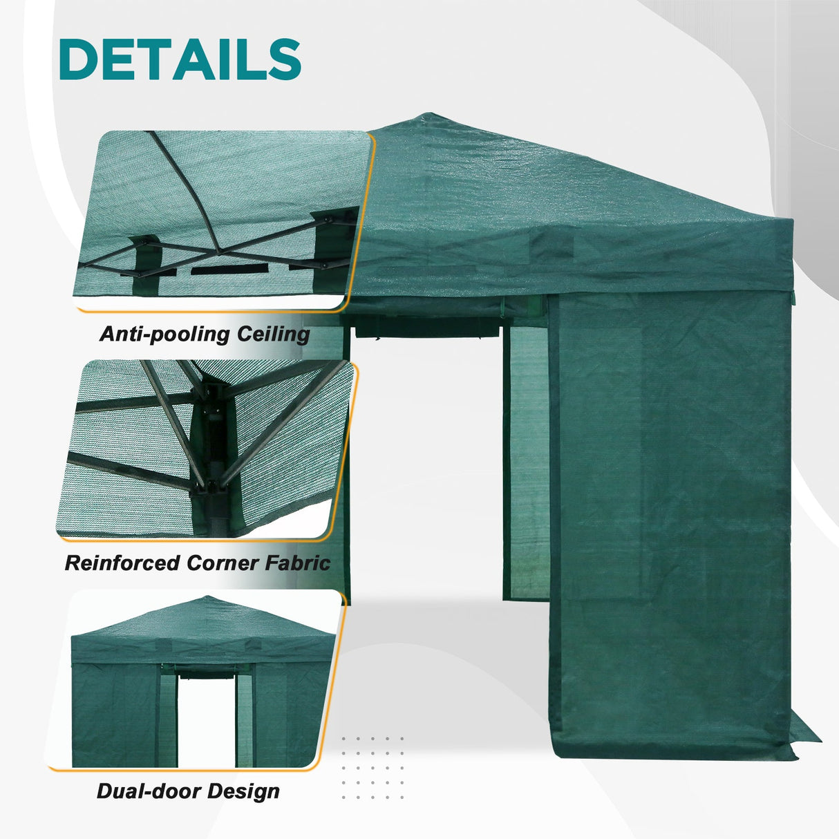 8x6/8x12/10x10 Walk in Shade Cloth Cover Greenhouse Gable Roof Gardening Green House with Mesh Cover - Eagle Peak Custom Canopy Tent