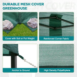 8x6/8x12/10x10 Walk in Shade Cloth Cover Greenhouse Gable Roof Gardening Green House with Mesh Cover - Eagle Peak Custom Canopy Tent
