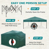 8x6/8x12/10x10 Walk in Shade Cloth Cover Greenhouse Gable Roof Gardening Green House with Mesh Cover - Eagle Peak Custom Canopy Tent