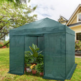 8x6/8x12/10x10 Walk in Shade Cloth Cover Greenhouse Gable Roof Gardening Green House with Mesh Cover - Eagle Peak Custom Canopy Tent