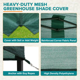 8x6/8x12/10x10 Walk in Shade Cloth Cover Greenhouse Gable Roof Gardening Green House with Mesh Cover - Eagle Peak Custom Canopy Tent