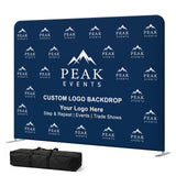 8x7.5 FT/10x7.5 FT/20x7.5 FT Custom Tension Fabric Trade Show Backdrop with Stand - Eagle Peak®