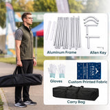 8x7.5 FT/10x7.5 FT/20x7.5 FT Custom Tension Fabric Trade Show Backdrop with Stand - Eagle Peak®