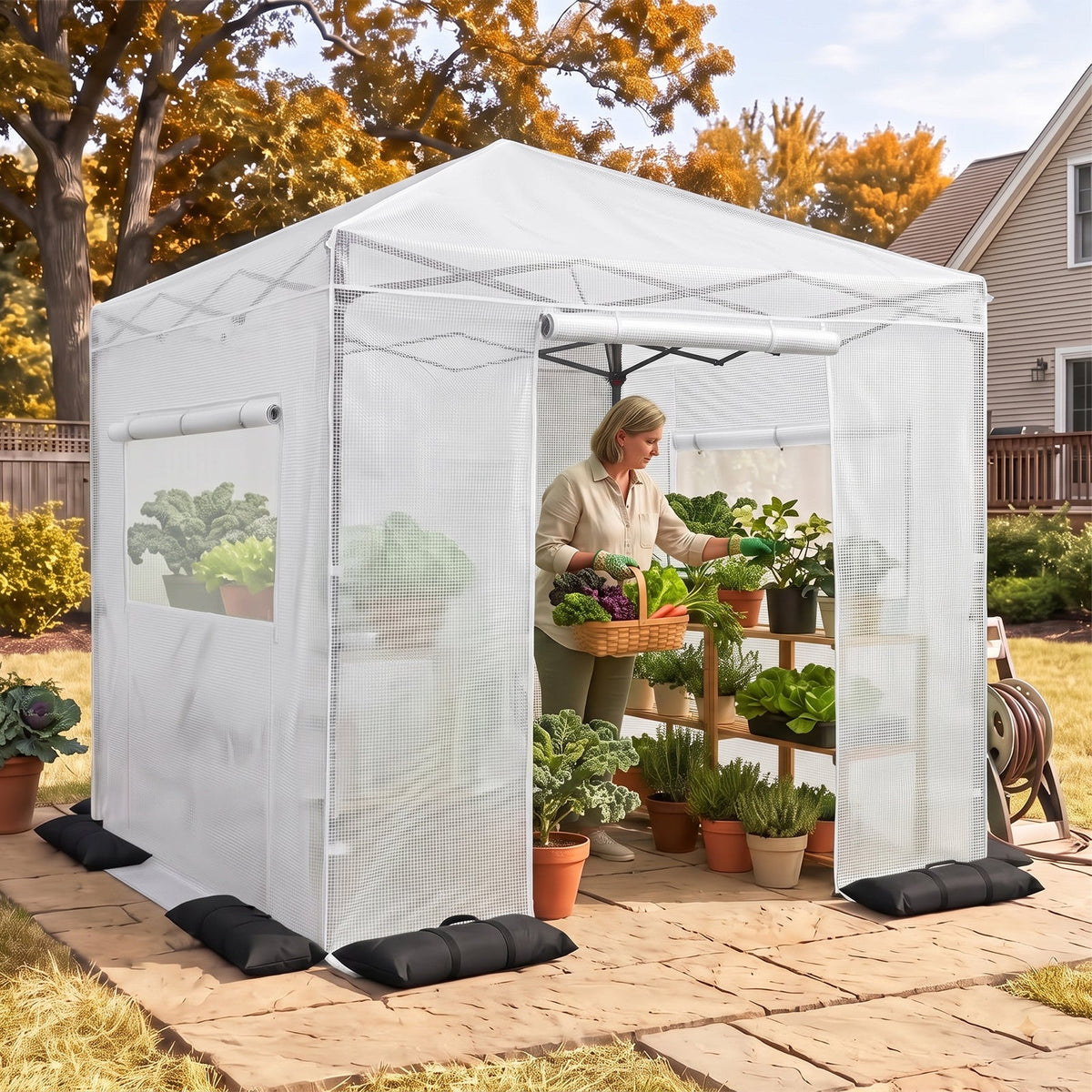 8x8 Easy Setup Pop Up Greenhouse - Eagle Peak®