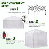 8x8 Easy Setup Pop Up Greenhouse - Eagle Peak®