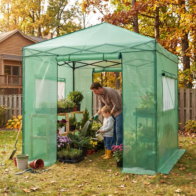 8x8 Easy Setup Pop Up Greenhouse - Eagle Peak®