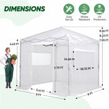 8x8 Easy Setup Pop Up Greenhouse - Eagle Peak®