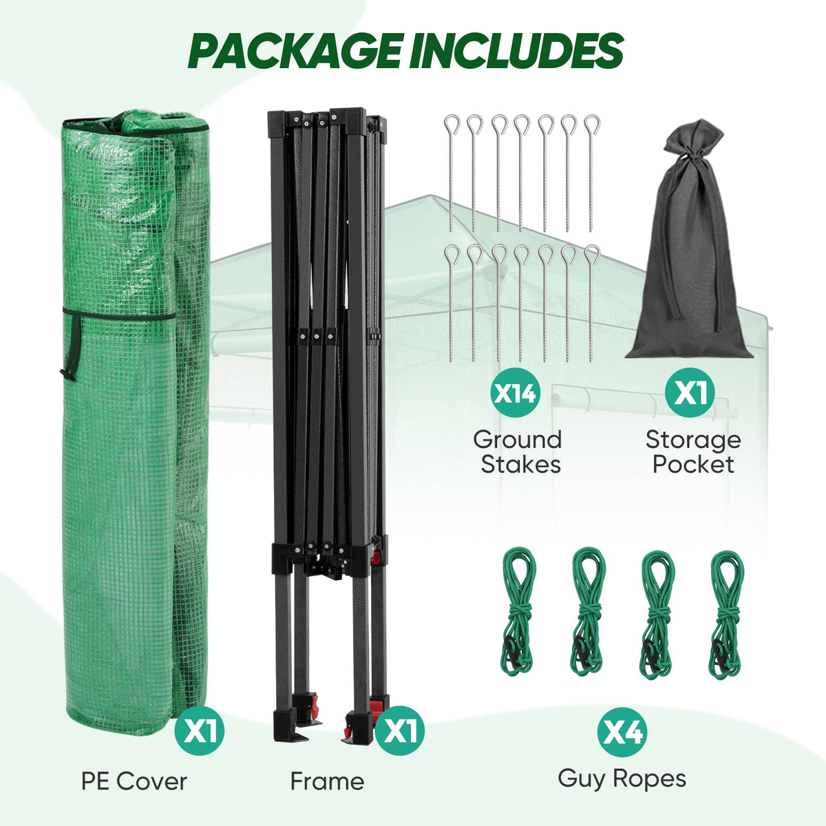 8x8 Easy Setup Pop Up Greenhouse - Eagle Peak®