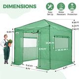 8x8 Easy Setup Pop Up Greenhouse - Eagle Peak®