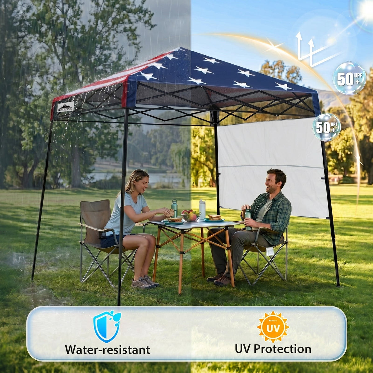 8X8 Pop Up Canopy Tent, Compact Backpack Canopy - Eagle Peak®