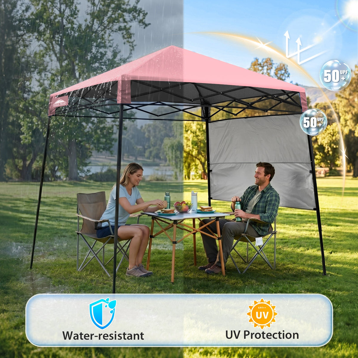8X8 Pop Up Canopy Tent, Compact Backpack Canopy - Eagle Peak®
