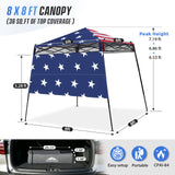 8X8 Pop Up Canopy Tent, Compact Backpack Canopy - Eagle Peak®