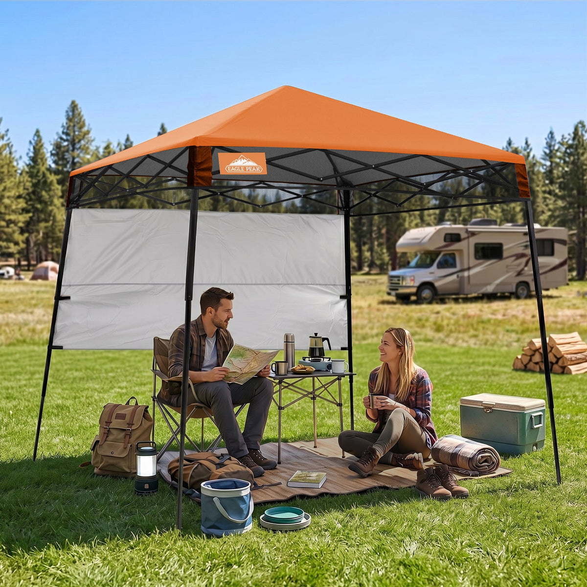 8X8 Pop Up Canopy Tent, Compact Backpack Canopy - Eagle Peak®