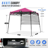 8X8 Pop Up Canopy Tent, Compact Backpack Canopy - Eagle Peak®