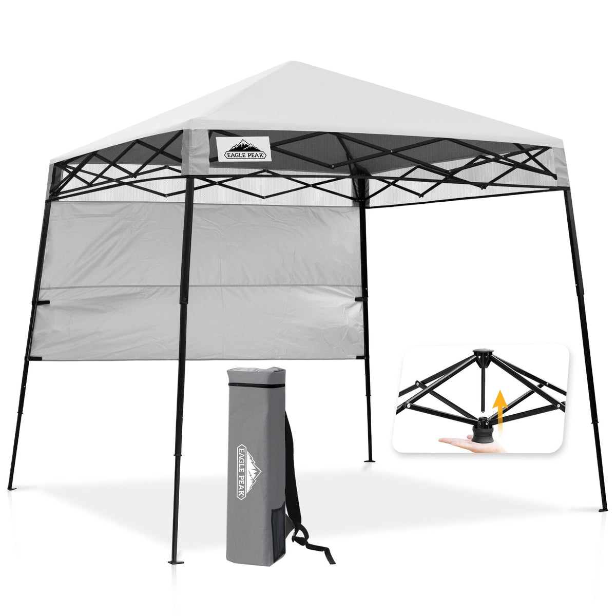 8X8 Pop Up Canopy Tent, Compact Backpack Canopy - Eagle Peak®
