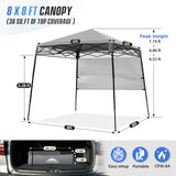 8X8 Pop Up Canopy Tent, Compact Backpack Canopy - Eagle Peak®
