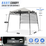 8X8 Pop Up Canopy Tent, Compact Backpack Canopy - Eagle Peak®