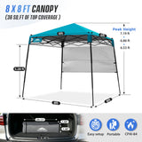 8X8 Pop Up Canopy Tent, Compact Backpack Canopy - Eagle Peak®