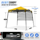 8X8 Pop Up Canopy Tent, Compact Backpack Canopy - Eagle Peak®