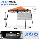 8X8 Pop Up Canopy Tent, Compact Backpack Canopy - Eagle Peak®