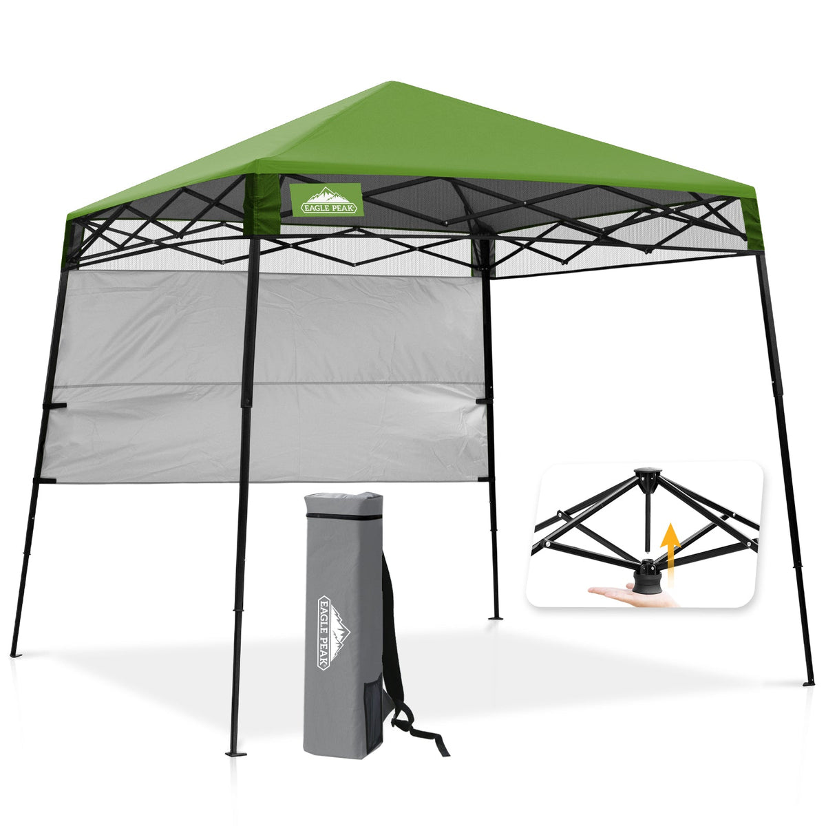 8X8 Pop Up Canopy Tent, Compact Backpack Canopy - Eagle Peak®