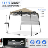 8X8 Pop Up Canopy Tent, Compact Backpack Canopy - Eagle Peak®