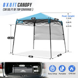 8X8 Pop Up Canopy Tent, Compact Backpack Canopy - Eagle Peak®