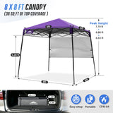 8X8 Pop Up Canopy Tent, Compact Backpack Canopy - Eagle Peak®