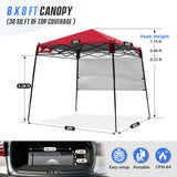 8X8 Pop Up Canopy Tent, Compact Backpack Canopy - Eagle Peak®