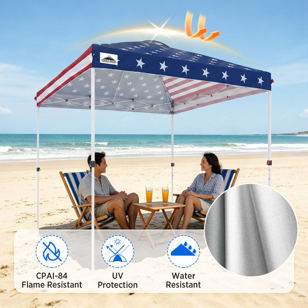 8x8 Pop Up Canopy Tent Easy Up Canopy Outdoor - Eagle Peak®