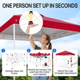 8x8 Pop Up Canopy Tent Easy Up Canopy Outdoor - Eagle Peak®