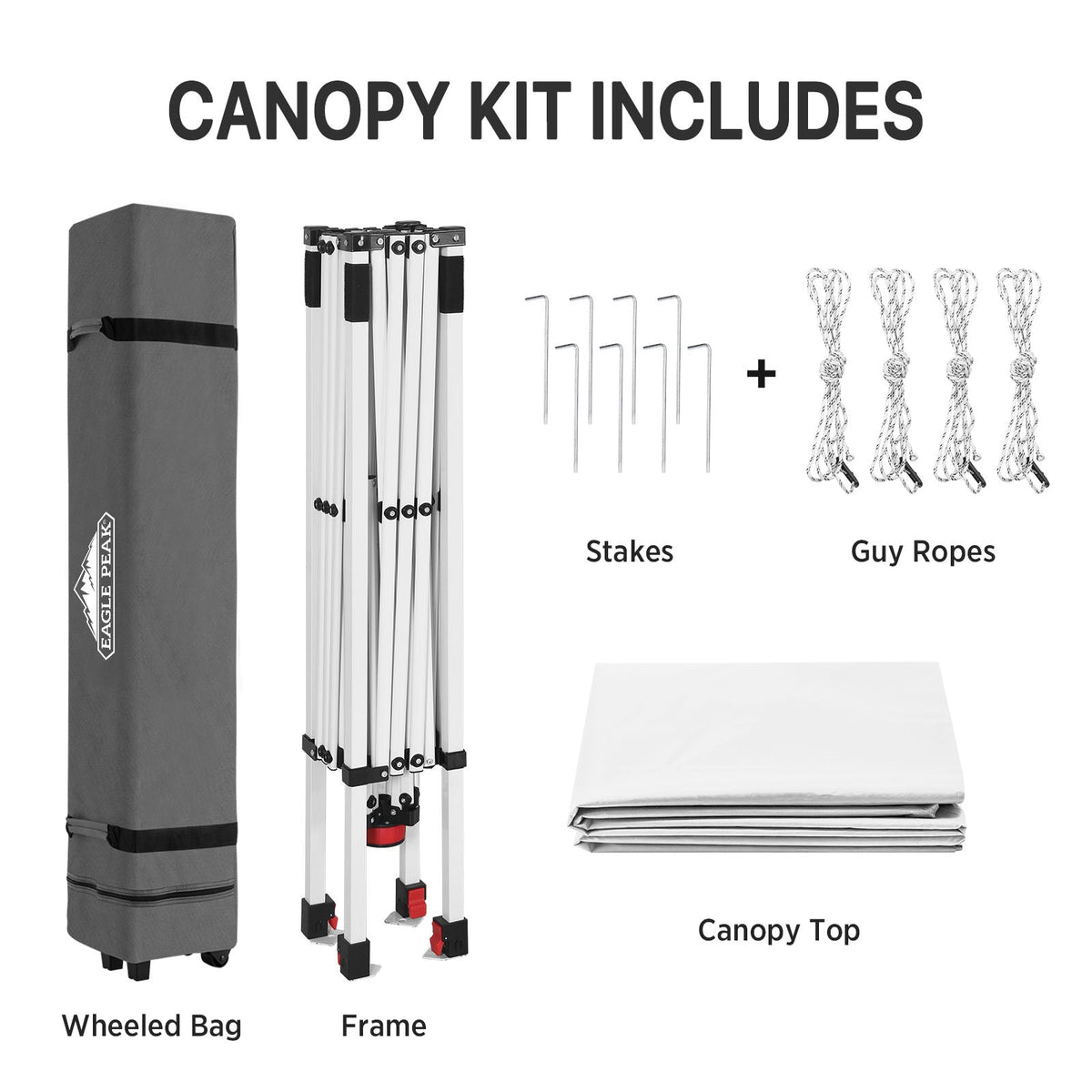 8x8 Pop Up Canopy Tent Easy Up Canopy Outdoor - Eagle Peak®