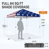 8x8 Pop Up Canopy Tent Easy Up Canopy Outdoor - Eagle Peak®