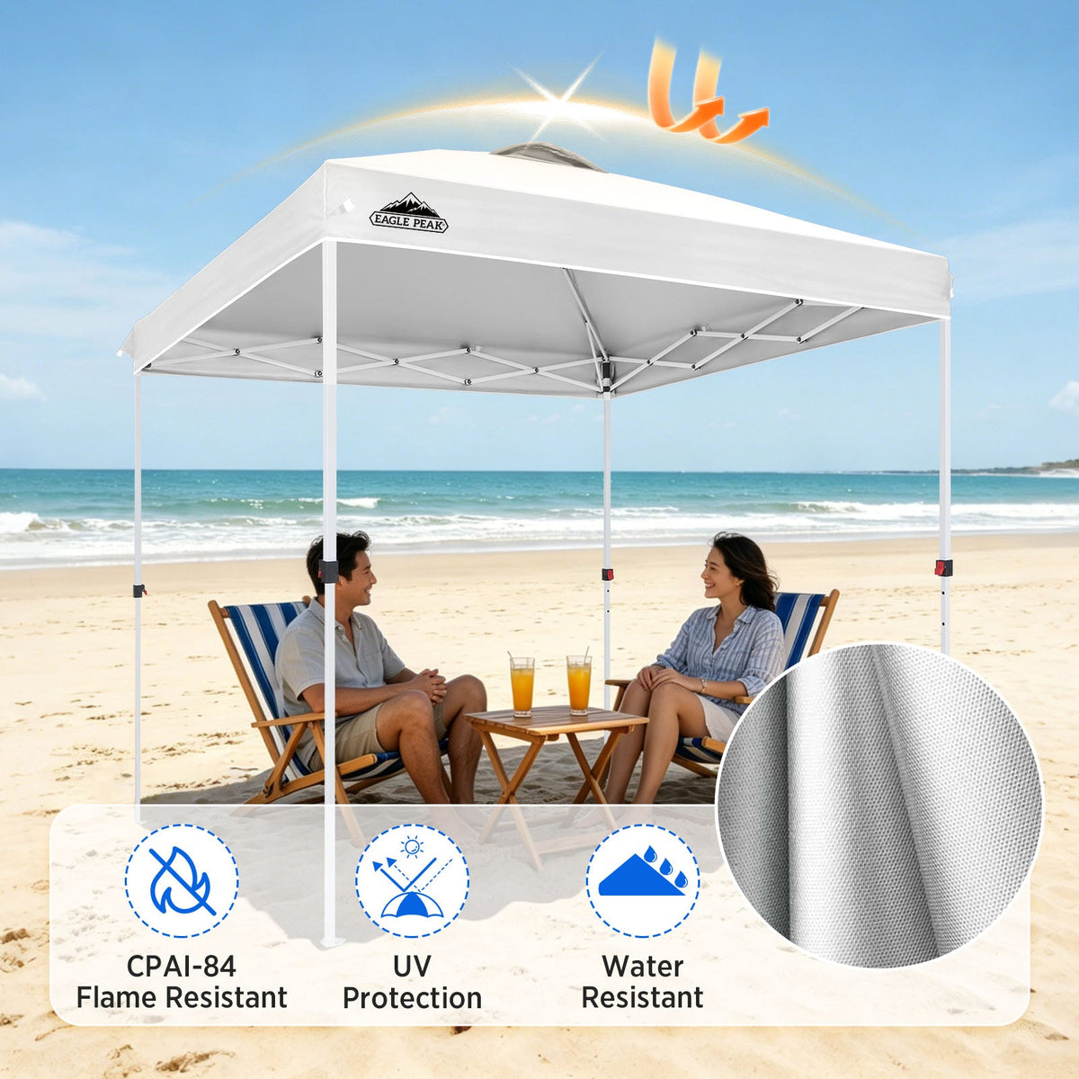 8x8 Pop Up Canopy Tent Easy Up Canopy Outdoor - Eagle Peak®