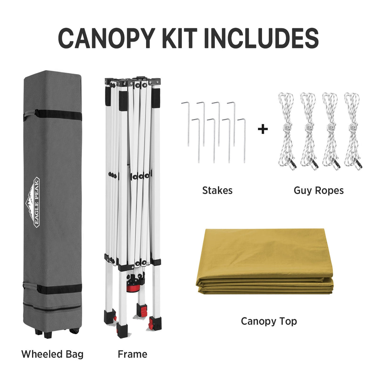 8x8 Pop Up Canopy Tent Easy Up Canopy Outdoor - Eagle Peak®