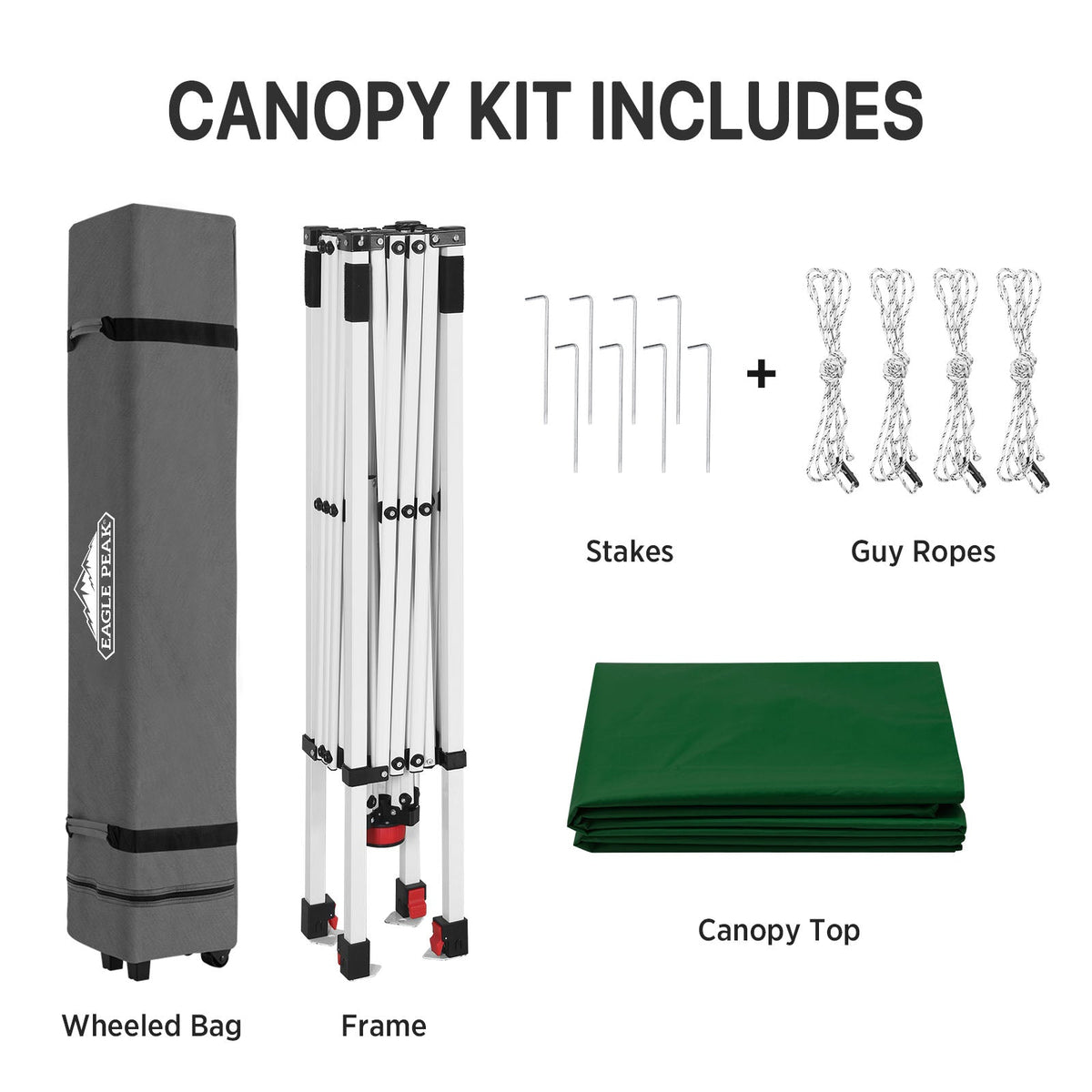 8x8 Pop Up Canopy Tent Easy Up Canopy Outdoor - Eagle Peak®