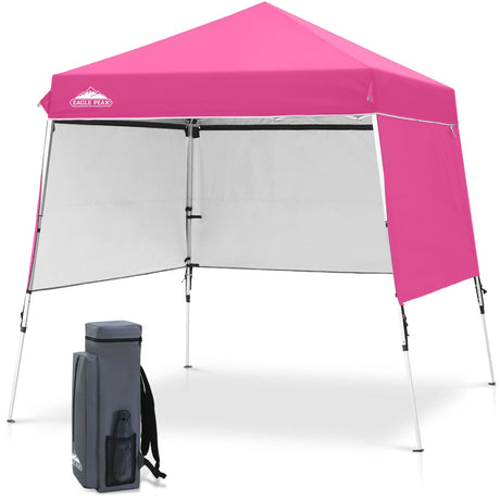 8x8 Pop Up Canopy Tent with 3 Half Walls, Compact - Eagle Peak®