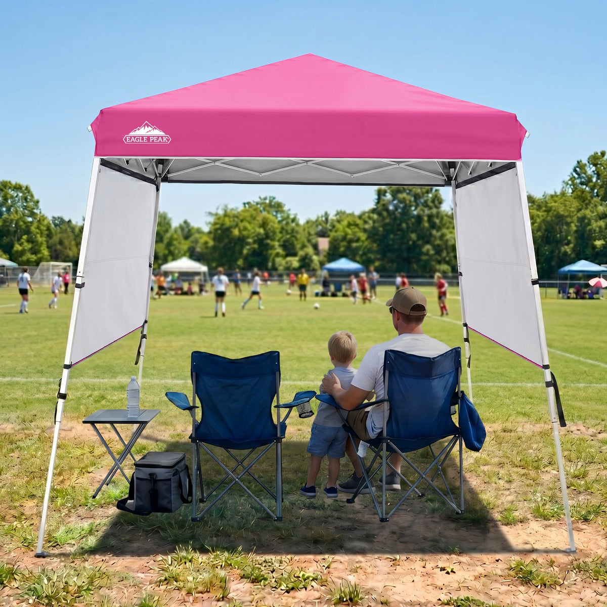 8x8 Pop Up Canopy Tent with 3 Half Walls, Compact - Eagle Peak®