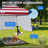 8x8 Pop Up Canopy Tent with 3 Half Walls, Compact - Eagle Peak®