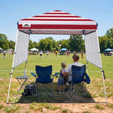 8x8 Pop Up Canopy Tent with 3 Half Walls, Compact - Eagle Peak®