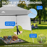 8x8 Pop Up Canopy Tent with 3 Half Walls, Compact - Eagle Peak®