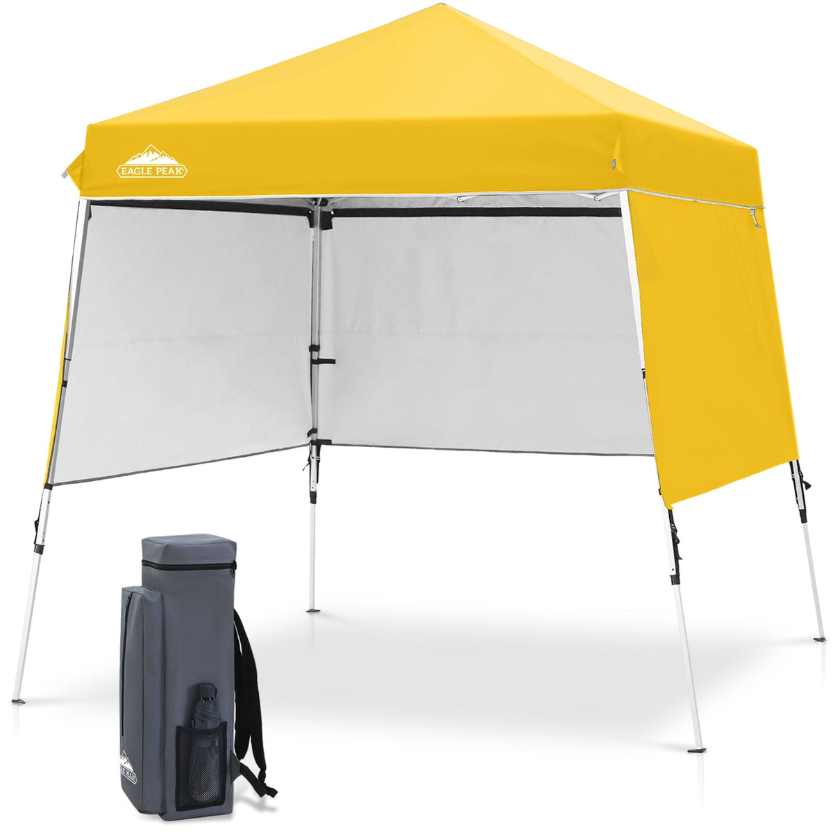 8x8 Pop Up Canopy Tent with 3 Half Walls, Compact - Eagle Peak®