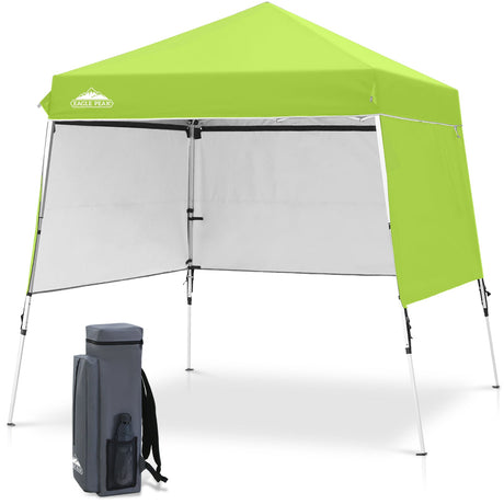 8x8 Pop Up Canopy Tent with 3 Half Walls, Compact - Eagle Peak®