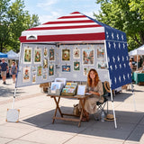 8x8 Pop Up Canopy Tent with 3 Half Walls, Compact - Eagle Peak®
