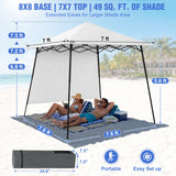 8x8 Pop Up Canopy Tent with Extended Eaves & Sidewall - Eagle Peak®