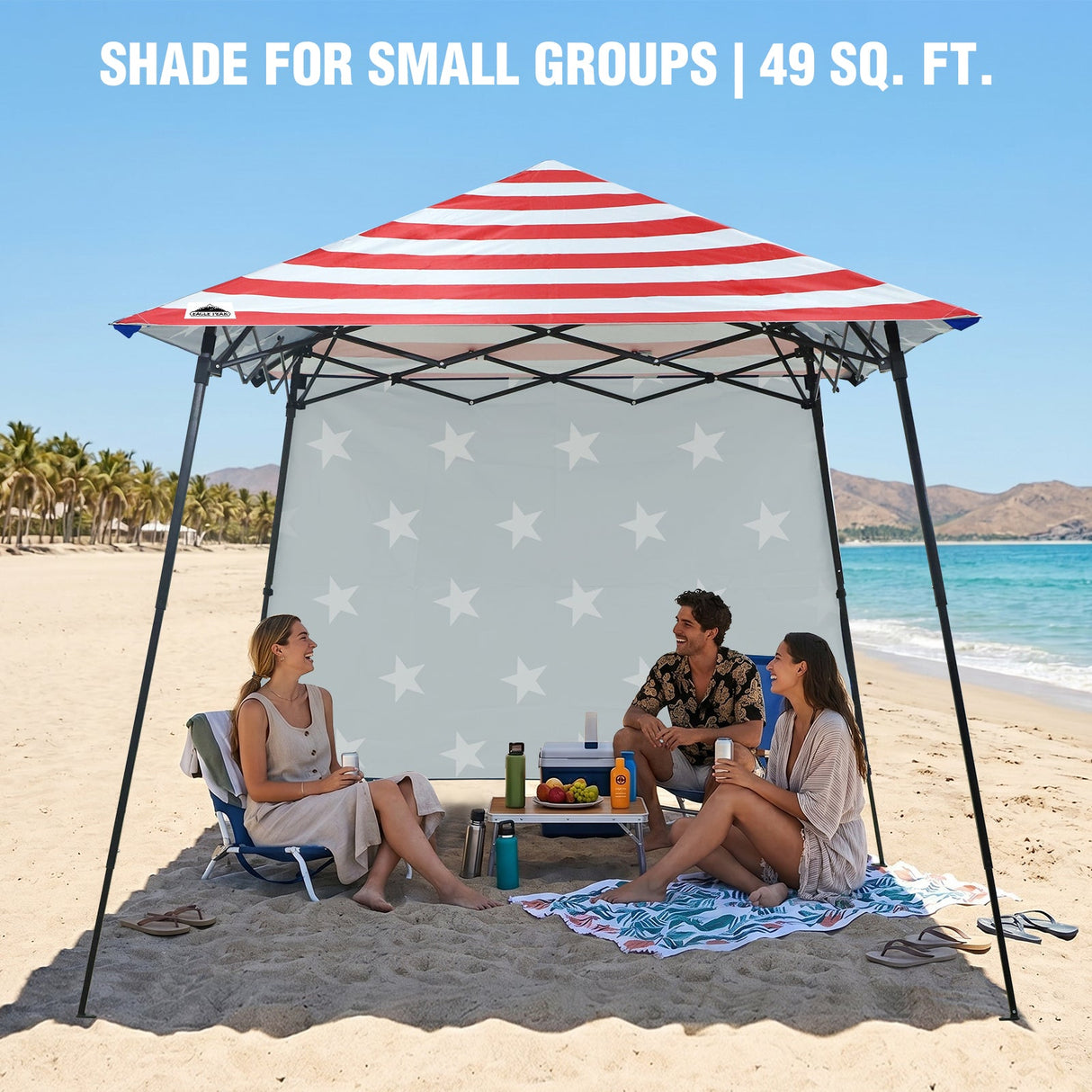 8x8 Pop Up Canopy Tent with Extended Eaves & Sidewall - Eagle Peak®