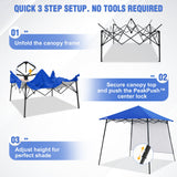 8x8 Pop Up Canopy Tent with Extended Eaves & Sidewall - Eagle Peak®