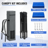 8x8 Pop Up Canopy Tent with Extended Eaves & Sidewall - Eagle Peak Custom Canopy Tent