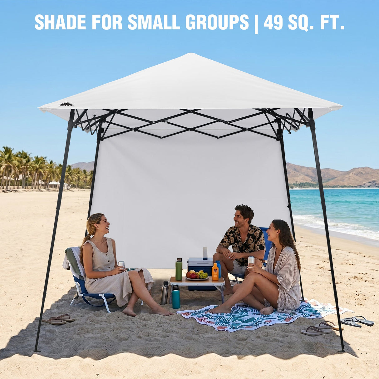 8x8 Pop Up Canopy Tent with Extended Eaves & Sidewall - Eagle Peak®