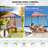 8x8 Pop Up Canopy Tent with Extended Eaves & Sidewall - Eagle Peak Custom Canopy Tent